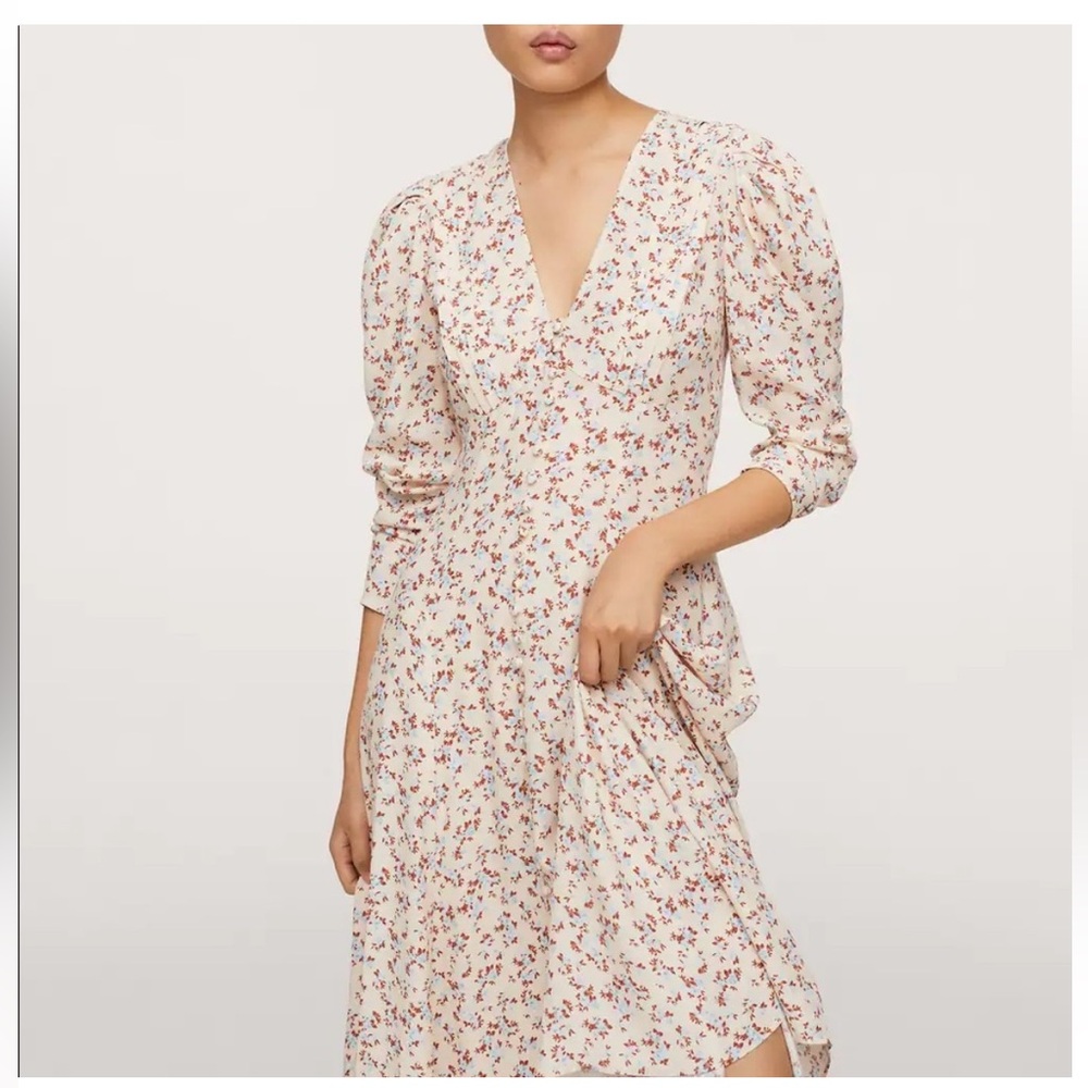 Floral Print Long Sleeve Dress